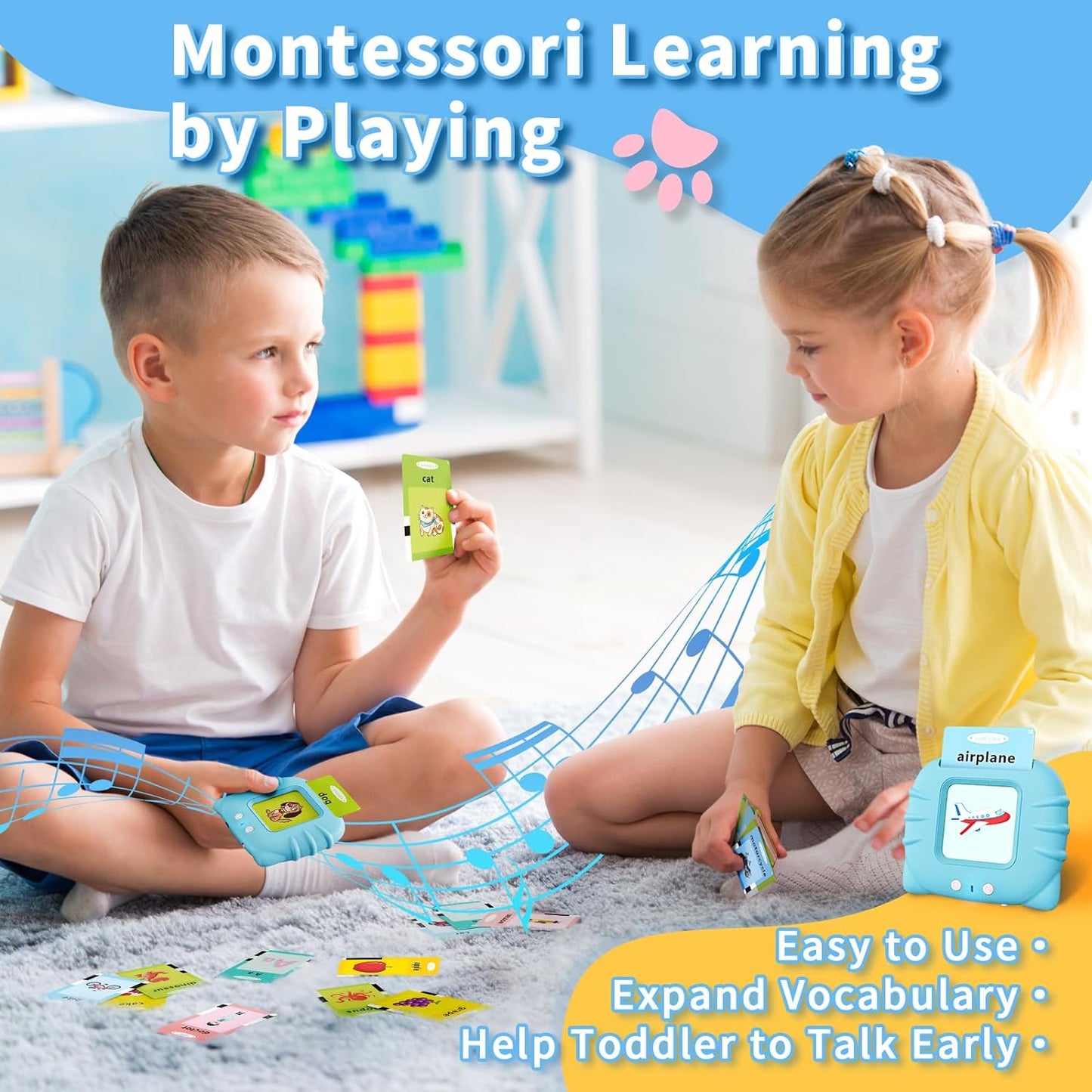 Montessori Talking Flash Cards + FREE 224 Cards included